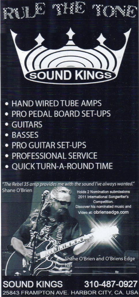 img007 S K USA Media Dec 2011 "Shane O'Brien uses Sound Kings USA custom tube amplifiers Exclusively"