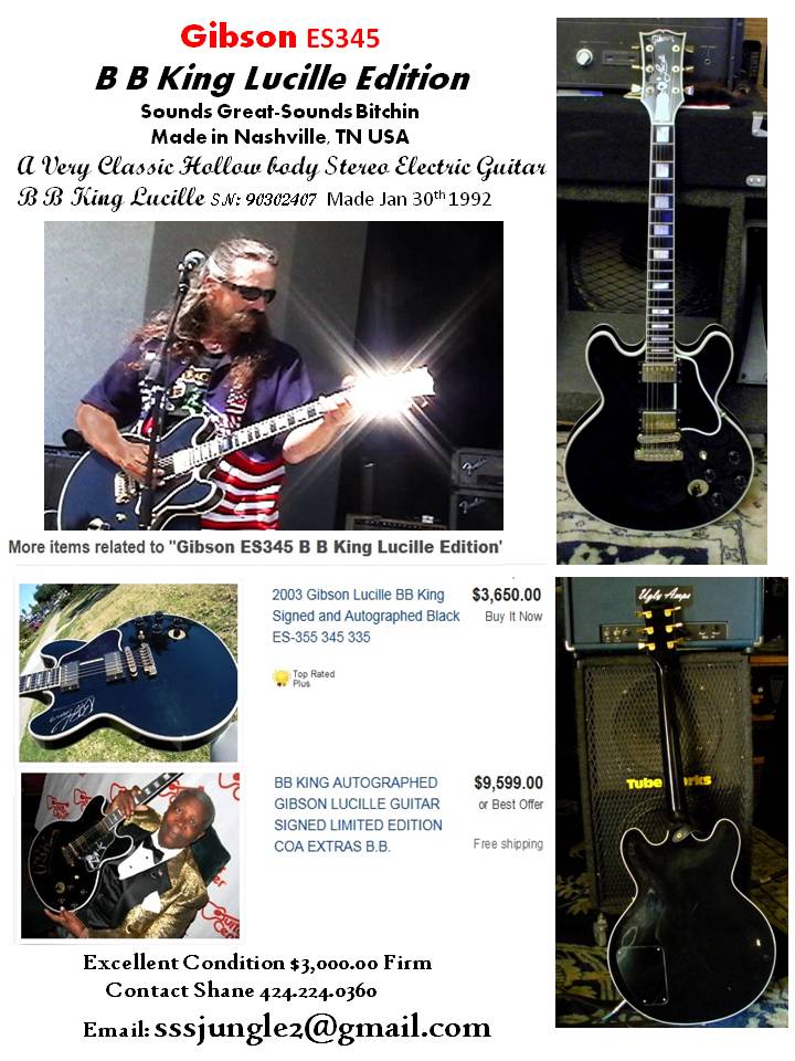 Gibson ES345 B B King Lucille Edition 1992 A1