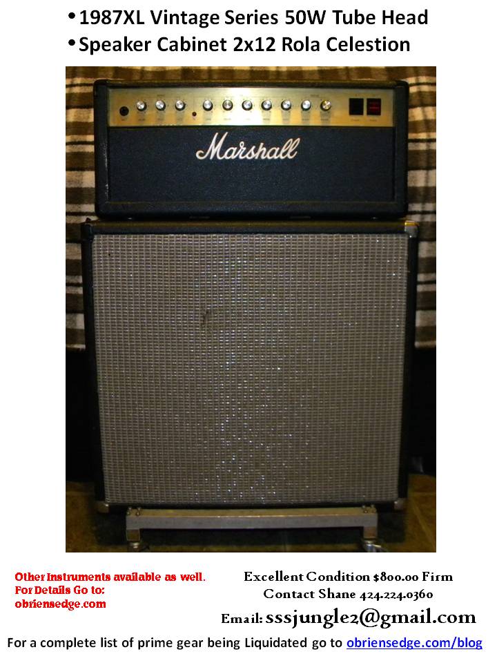 Marshall JCM800 4210 Head 1985 and 2x12 Cab